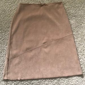 Faux suede skirt
